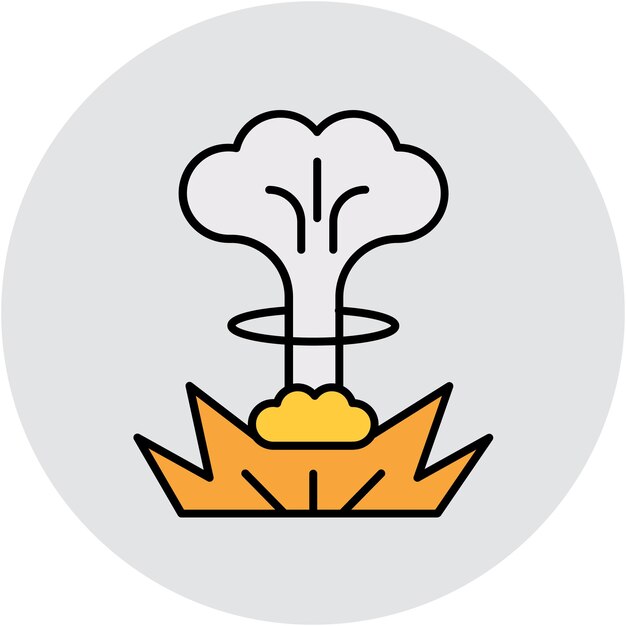 Estilo de la ilustración del vector de explosión
