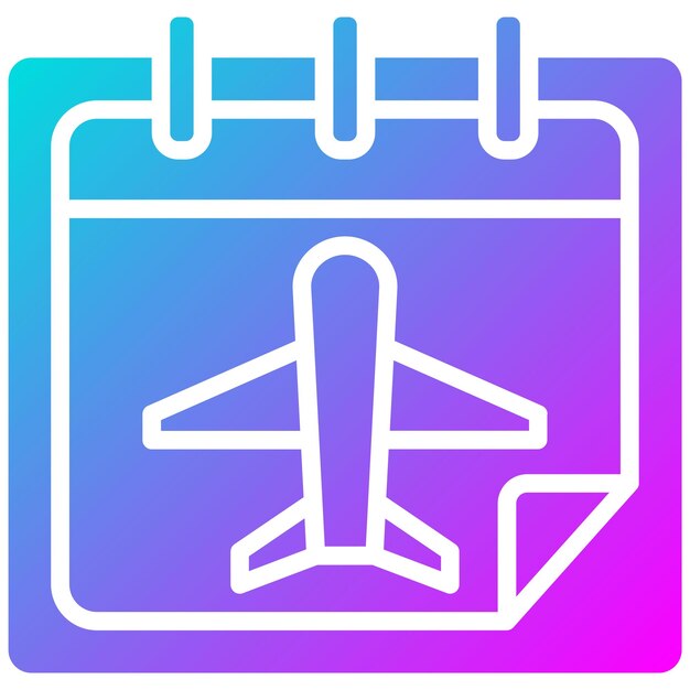 Estilo de ilustración del vector de la fecha de viaje