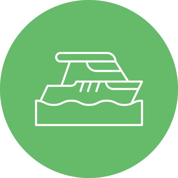 Estilo de ilustración del vector del ferry