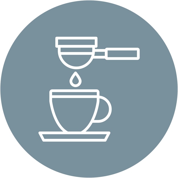 Estilo de ilustración del vector del filtro de café