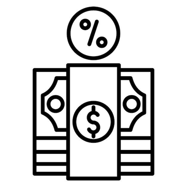Estilo de la ilustración del vector de financiación de la deuda