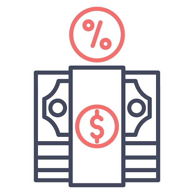 Estilo de la ilustración del vector de financiación de la deuda
