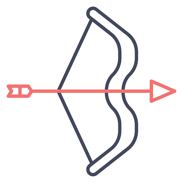 Estilo de la ilustración del vector de flecha