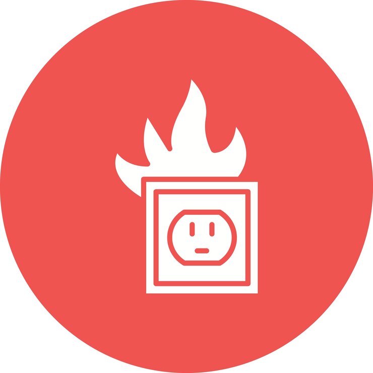 Vector estilo de ilustración del vector de fuego de electricidad
