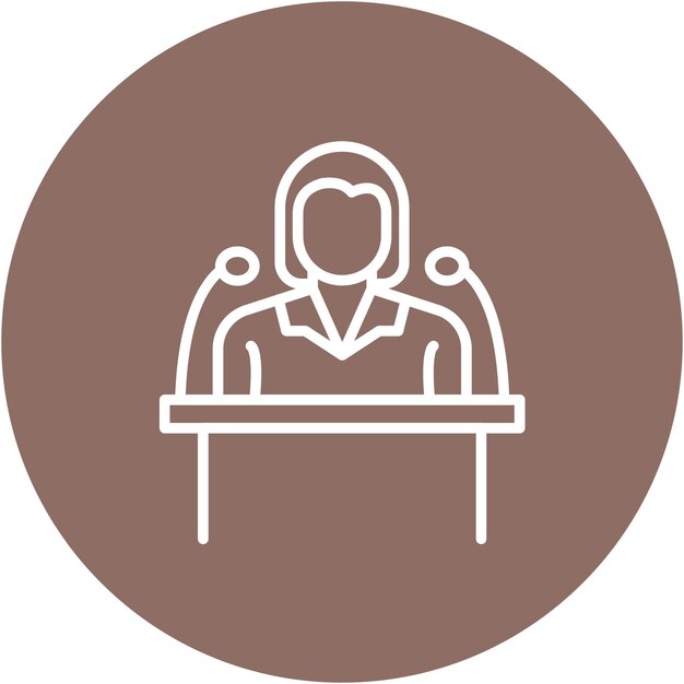 Estilo de ilustración del vector de habla de la mujer