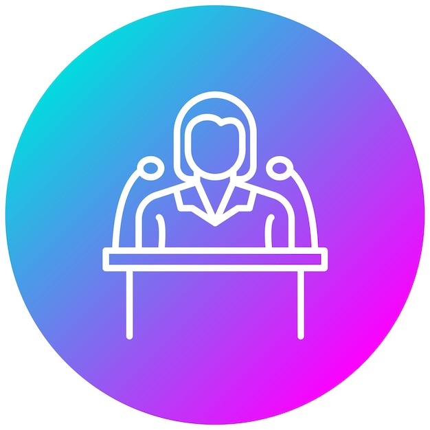 Estilo de ilustración del vector de habla de la mujer