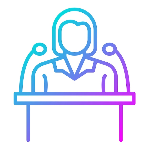 Estilo de ilustración del vector de habla de la mujer