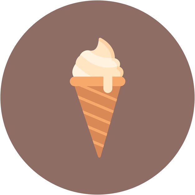 Estilo de la ilustración del vector de helado