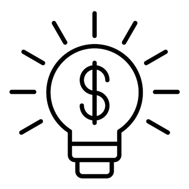 Estilo de ilustración del vector de la idea del dinero