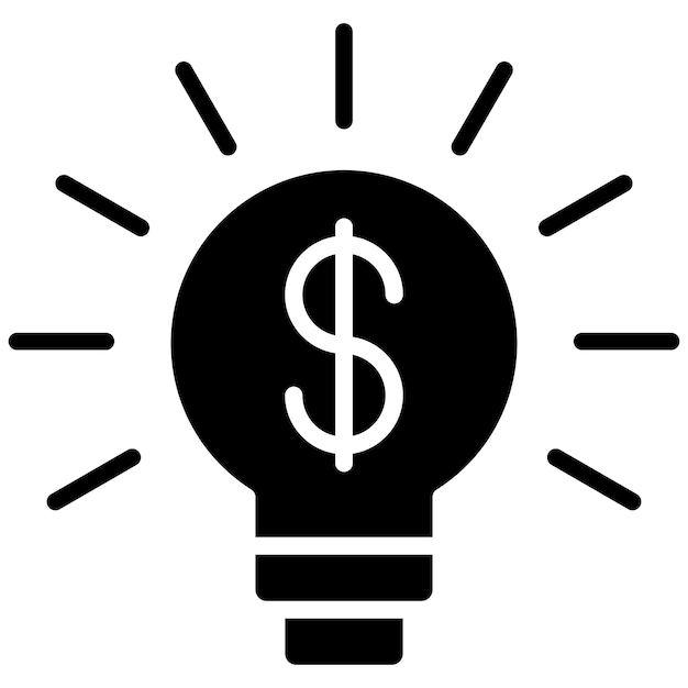 Estilo de ilustración del vector de la idea del dinero