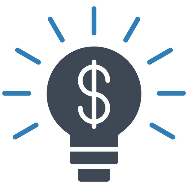 Estilo de ilustración del vector de la idea del dinero