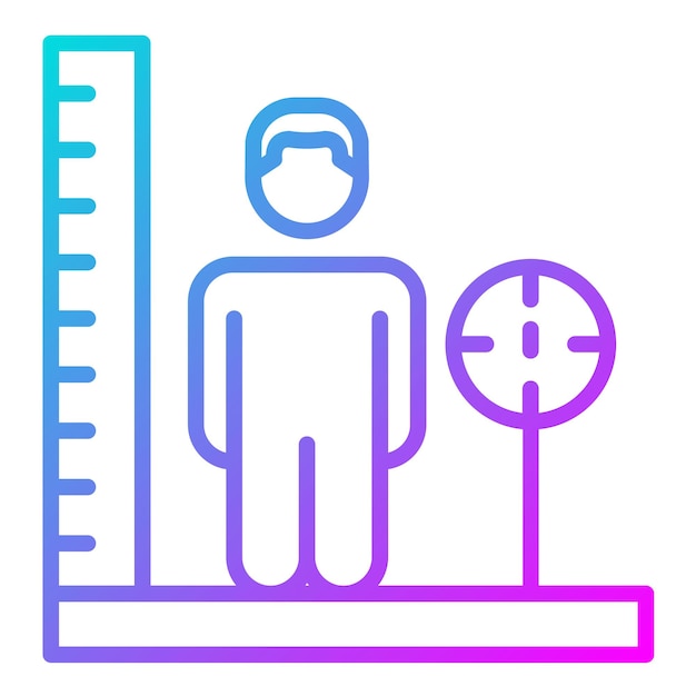 Estilo de ilustración del vector del índice de masa corporal