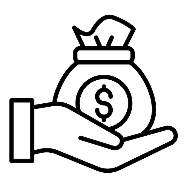 Estilo de ilustración del vector de ingresos