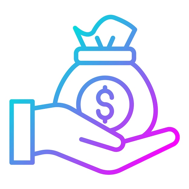 Estilo de ilustración del vector de ingresos