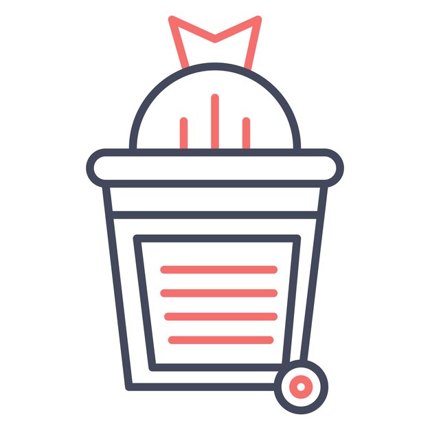 Estilo de ilustración del vector de limpieza de basura