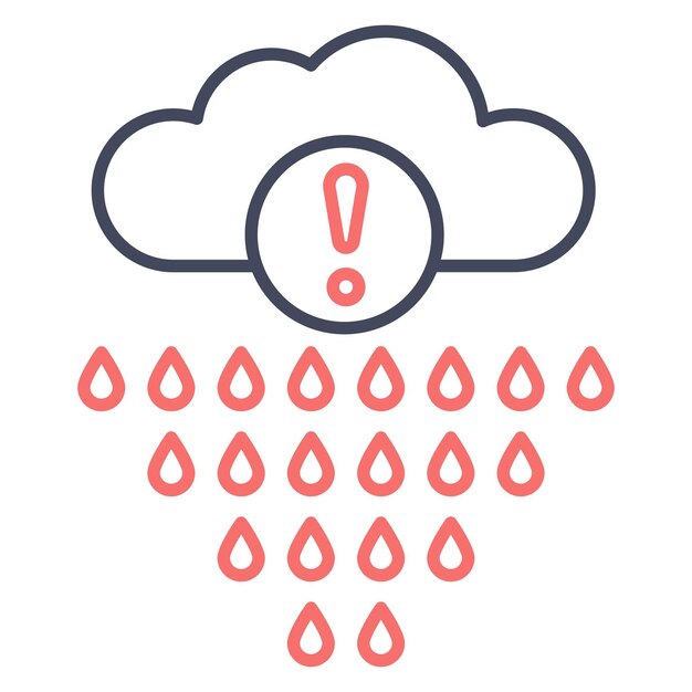 Estilo de ilustración del vector de la lluvia ácida
