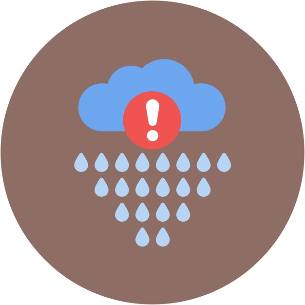 Estilo de ilustración del vector de la lluvia ácida