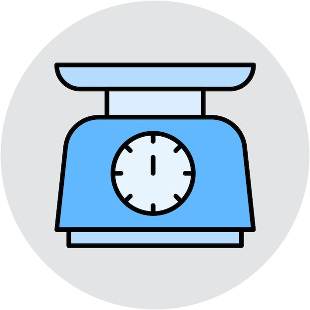Estilo de ilustración del vector de la máquina de peso