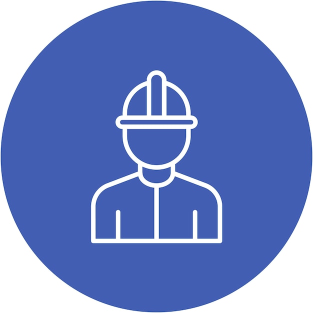 Estilo de ilustración del vector masculino del trabajador