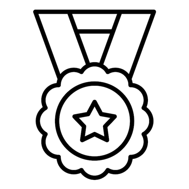 Estilo de ilustración del vector de la medalla manchada