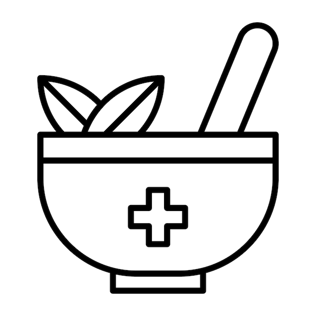 Vector estilo de ilustración del vector de la medicina herbal