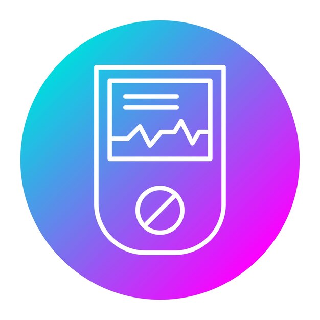 Estilo de la ilustración del vector del medidor de pulso