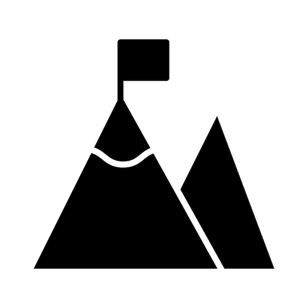 Estilo de la ilustración del vector de la meta