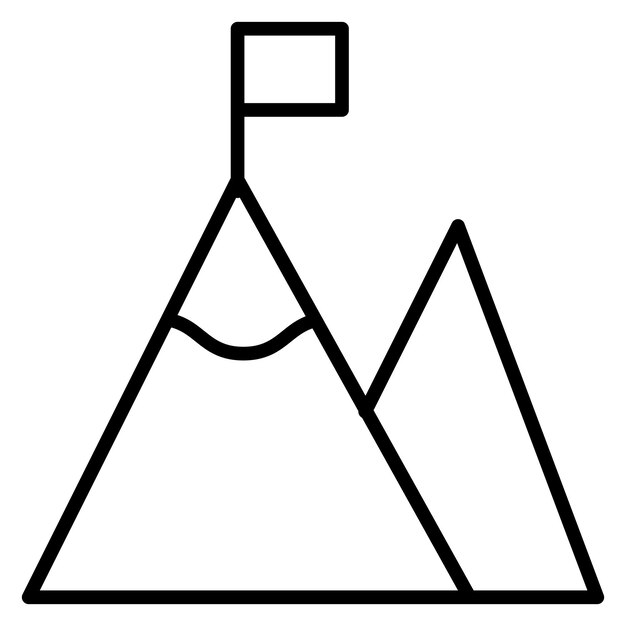 Estilo de la ilustración del vector de la meta