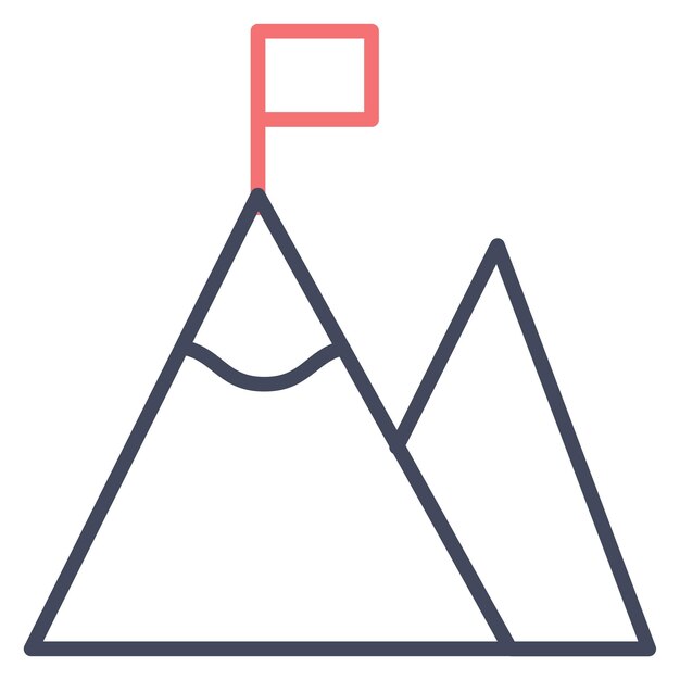 Estilo de la ilustración del vector de la meta