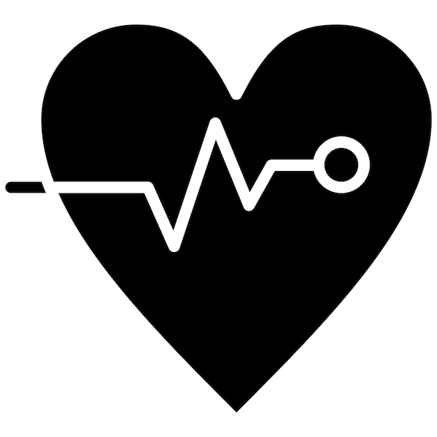 Vector estilo de ilustración del vector de monitoreo cardíaco