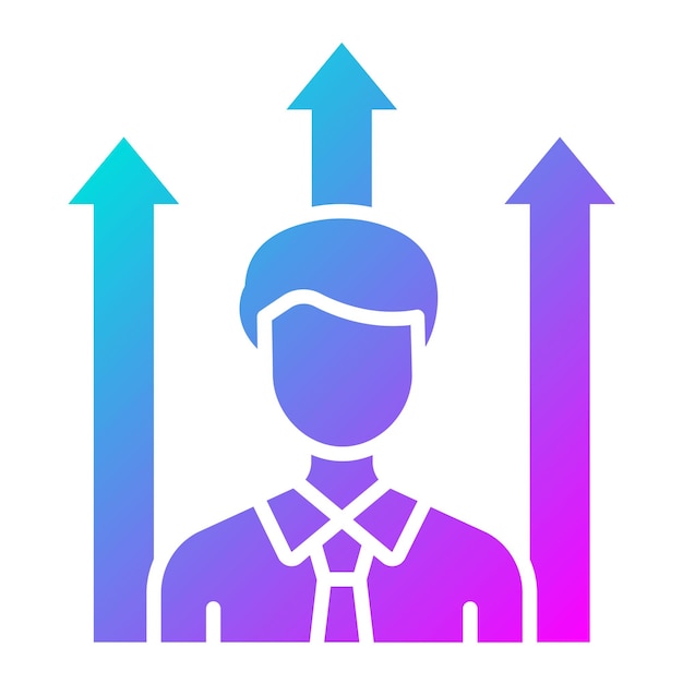 Estilo de ilustración del vector de motivación de los empleados