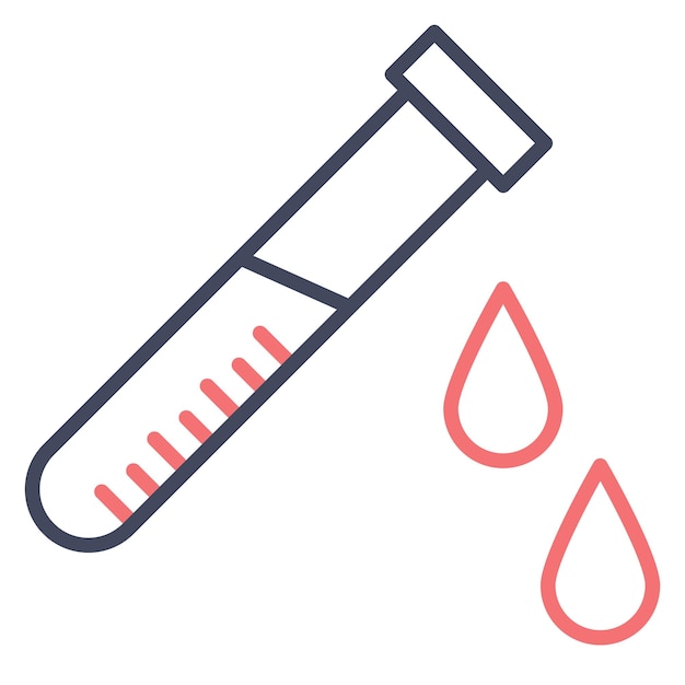 Estilo de ilustración del vector de las muestras de sangre