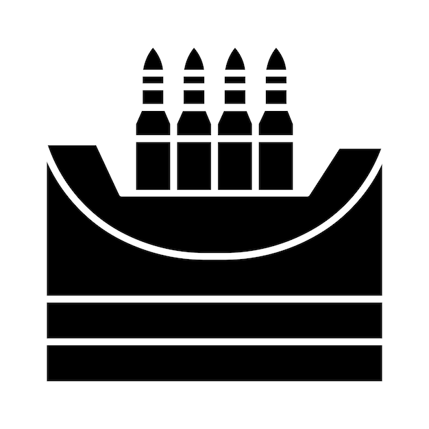 Estilo de ilustración del vector de munición