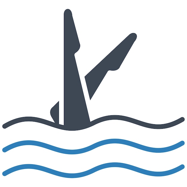 Estilo de ilustración del vector de natación sincronizado