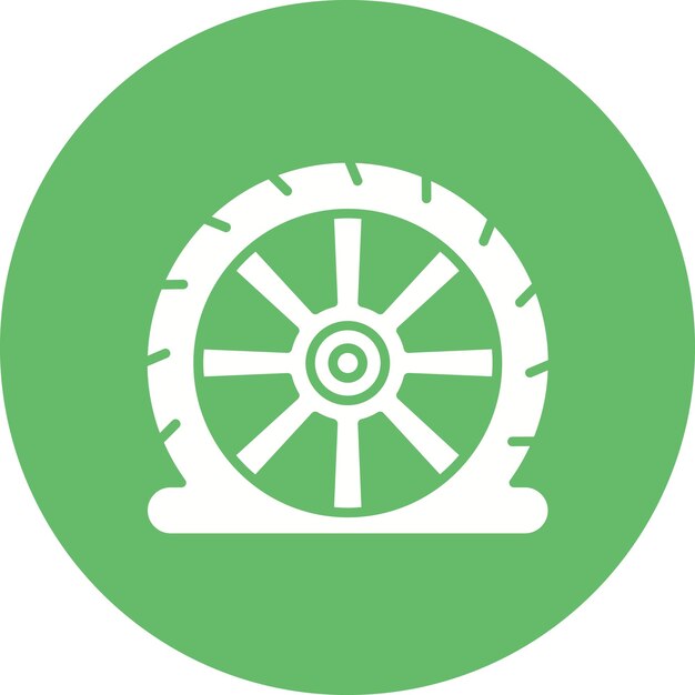 Estilo de ilustración del vector de neumático plano