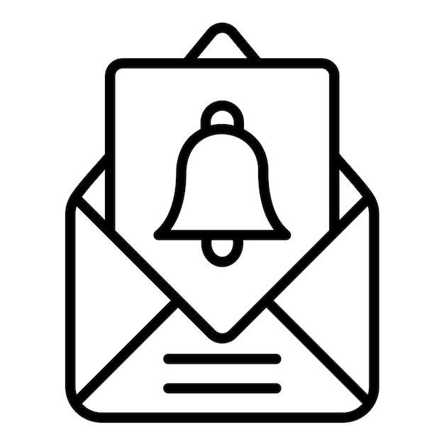 Estilo de ilustración del vector de notificación de correo electrónico