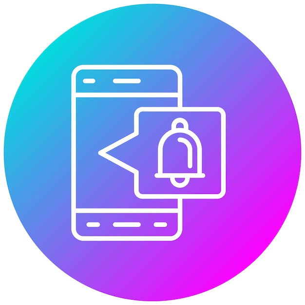 Estilo de la ilustración del vector de notificación