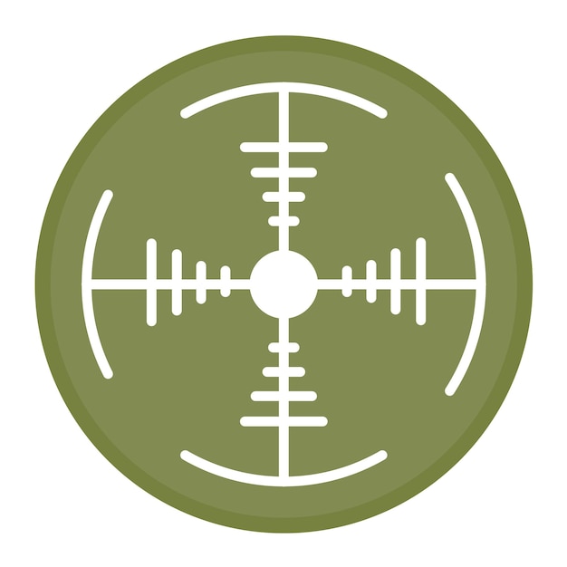 Estilo de ilustración del vector objetivo del ejército