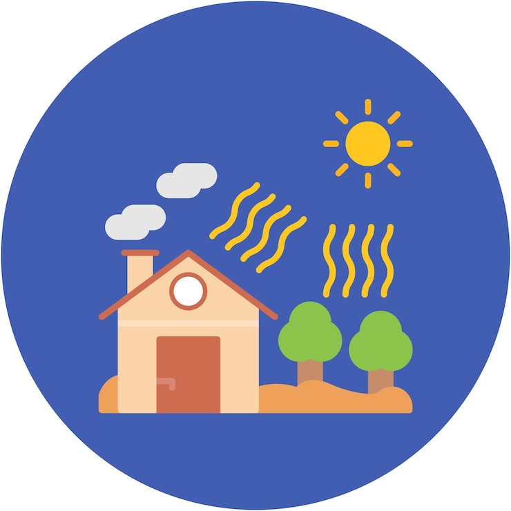 Vector estilo de ilustración del vector de ondas de calor