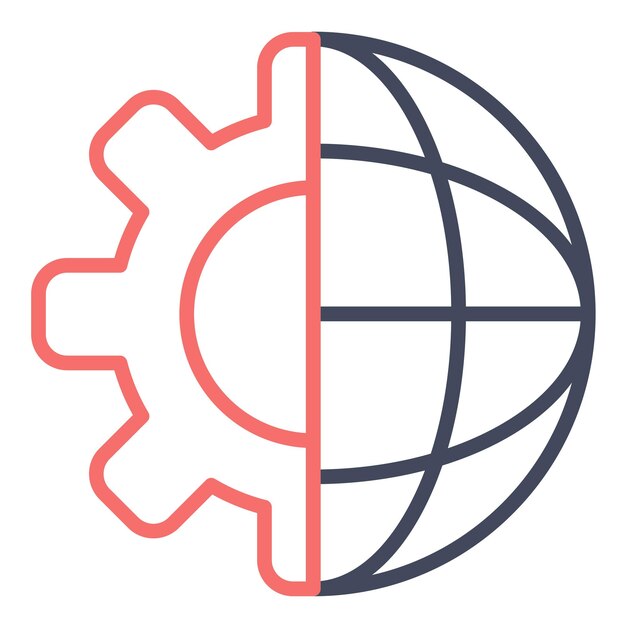 Estilo de ilustración del vector de optimización de la red
