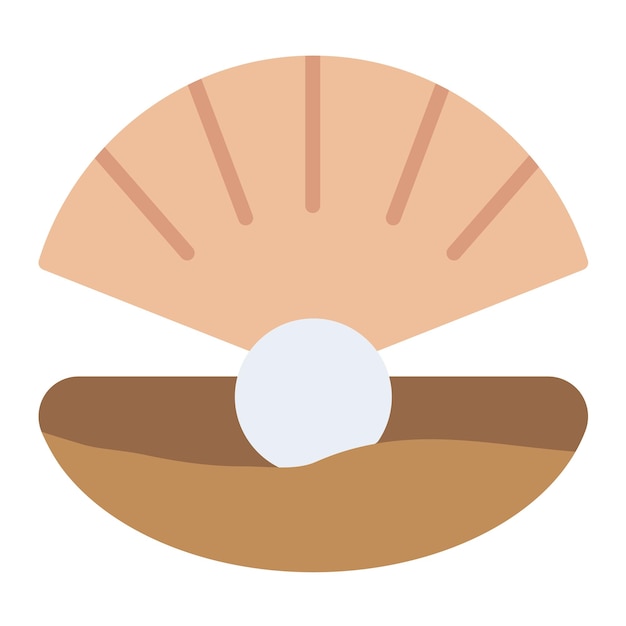 Estilo de la ilustración del vector de ostras