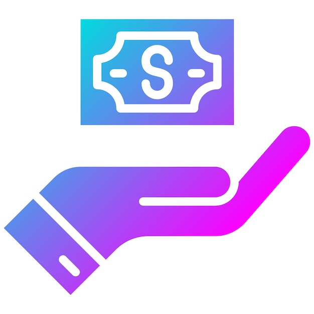 Estilo de la ilustración del vector de pago en efectivo