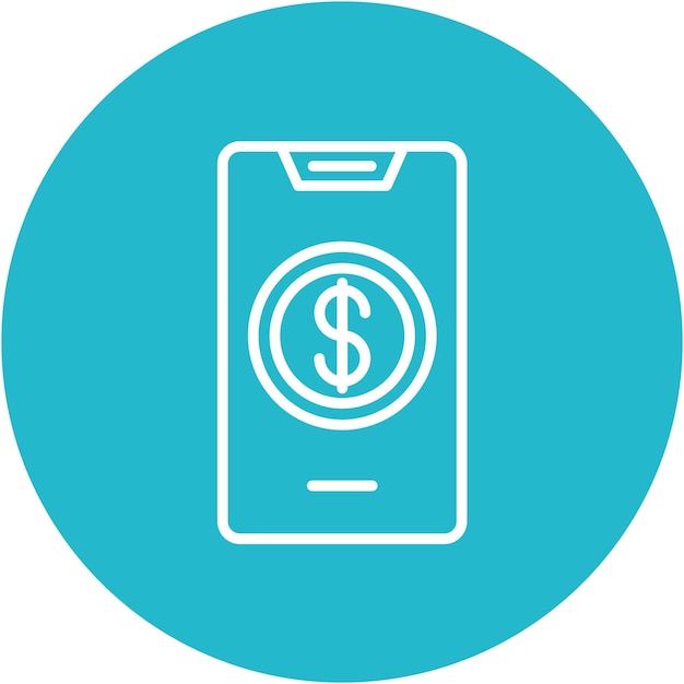 Estilo de ilustración del vector de pago en línea