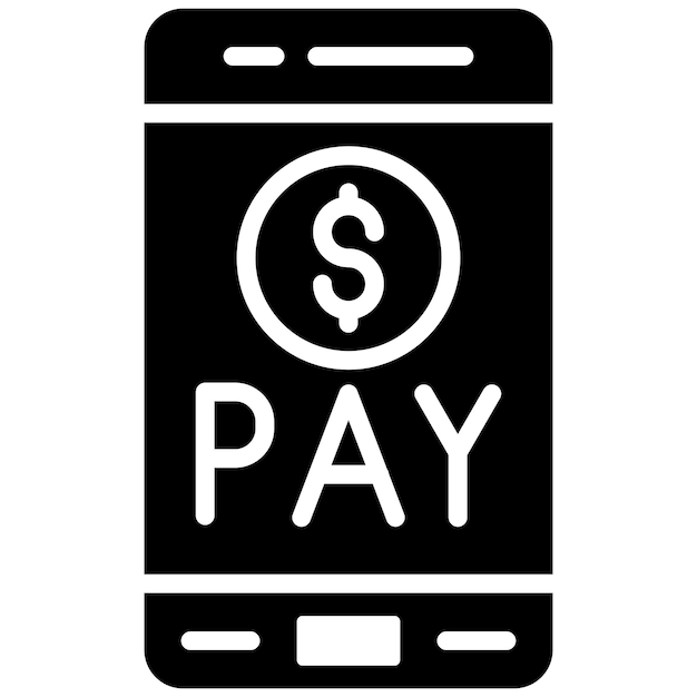 Estilo de ilustración del vector de pago móvil