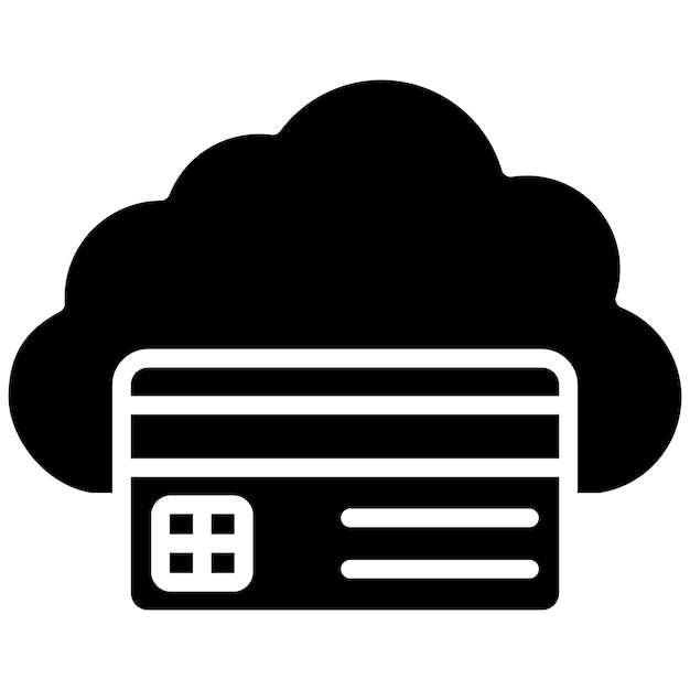 Estilo de ilustración del vector de pago en la nube