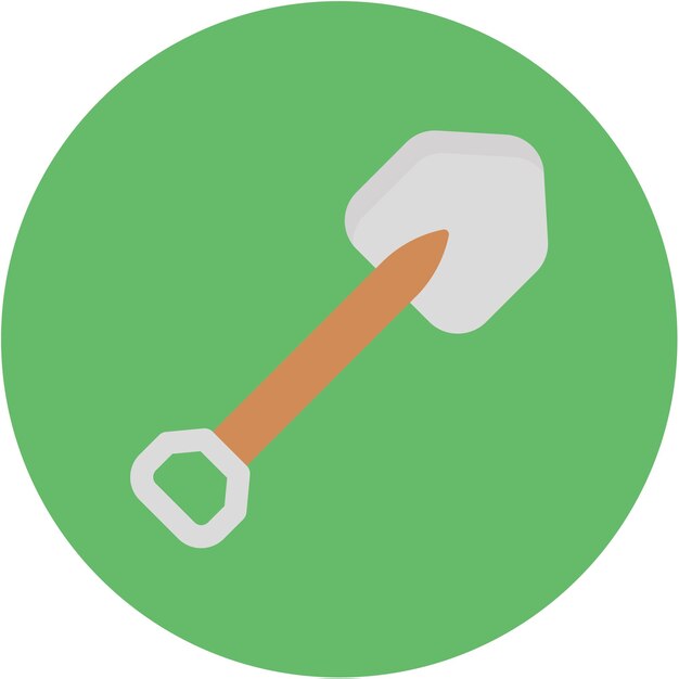 Estilo de la ilustración del vector de la pala