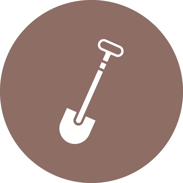 Estilo de la ilustración del vector de la pala