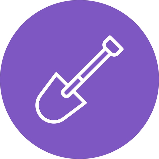 Estilo de la ilustración del vector de la pala