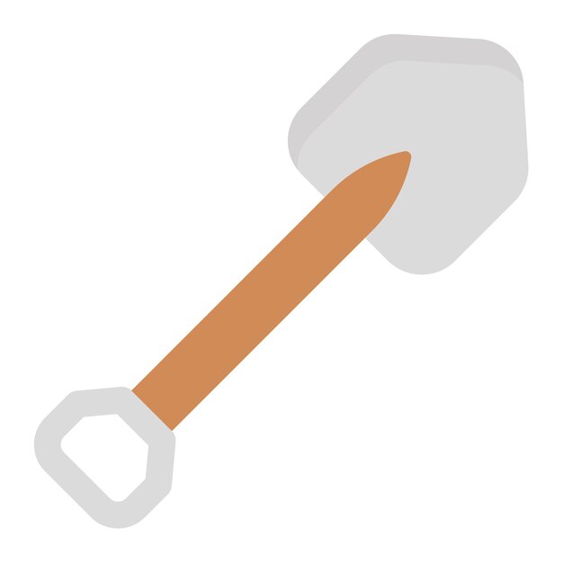 Estilo de la ilustración del vector de la pala