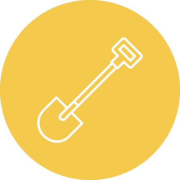 Estilo de la ilustración del vector de la pala